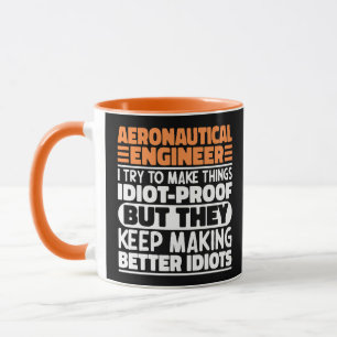 Mug Ingénieur en aéronautique j'essaie de rendre les c