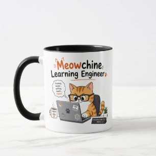 Mug Ingénieur en apprentissage mécanique félin