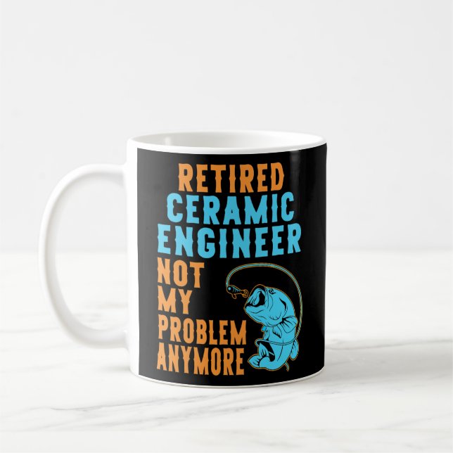 Mug Ingénieur en céramique retraité Pêcheur Lover Retr (Gauche)