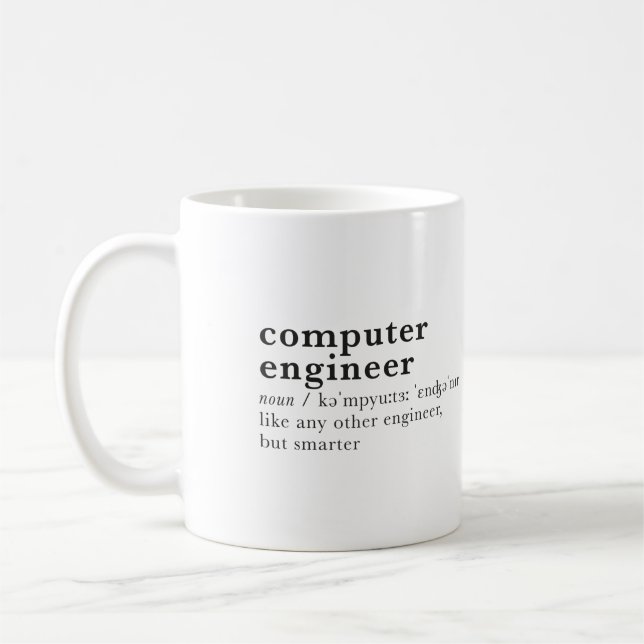 Mug ingénieur informatique. entrée de dictionnaire amu (Gauche)
