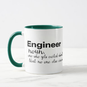 Mug ingénieur obtenir excité blague humour pun drôle d
