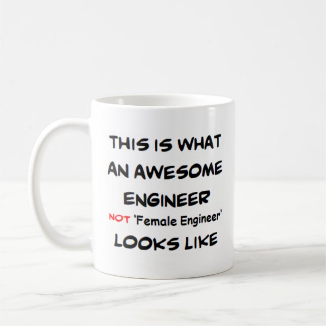 Mug ingénieur pas ingénieur femme, génial (Gauche)
