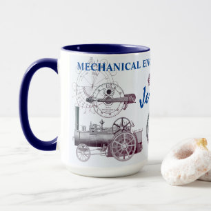 Mug Ingénieurs Mécaniques Faites-le ! Machines ancie