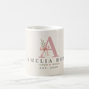 Mug Initial vintage personnalisé