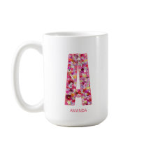 Initiale Personnalisée | Lettre Florale A Monogram