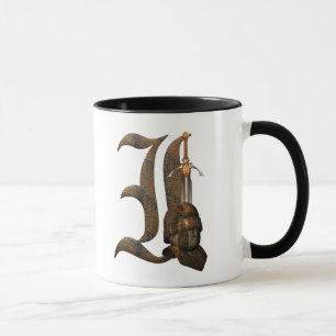 Mug Initiale rouillée I de chevaliers