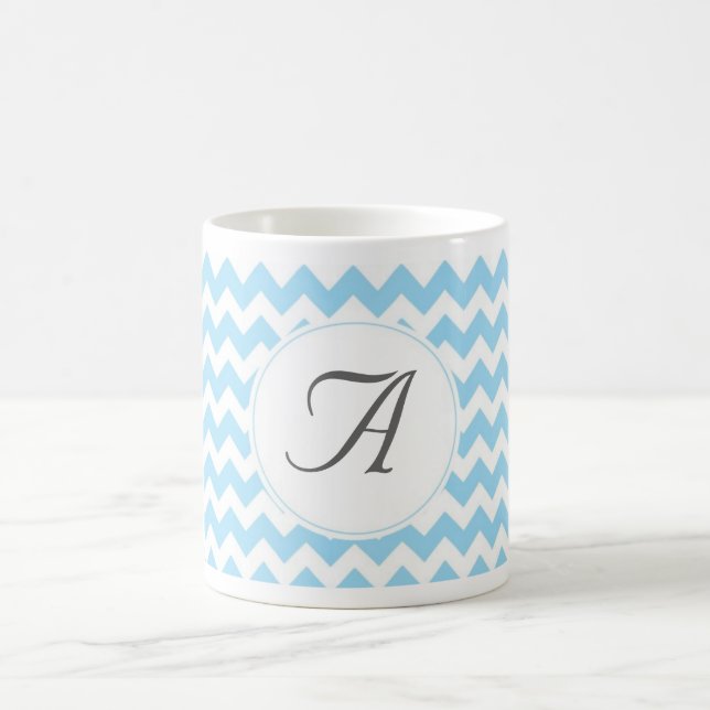 Mug Initiales de Chevron de monogramme (Centre)