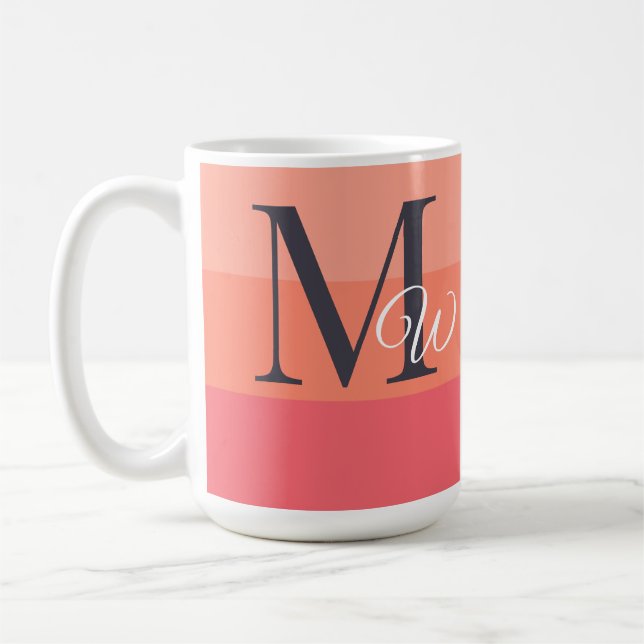 Mug Initiales de monogramme de Personnaliser pour le b (Gauche)