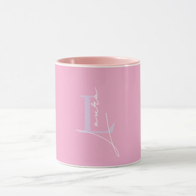 Mug Initiales de nom personnalisées élégantes (Centre)