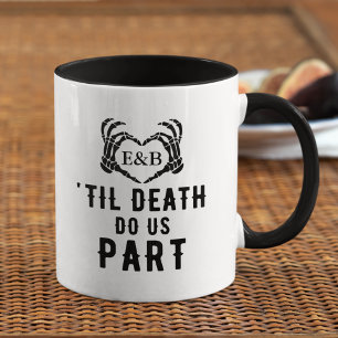 Mug Initiales personnalisées Jusqu'à la mort Mariage