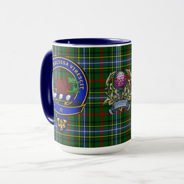 Mug Insigne de clan Bisset & Tartan (Devant gauche)