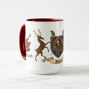 Mug Insigne de clan écossais Adair & Cerfs des Highlan