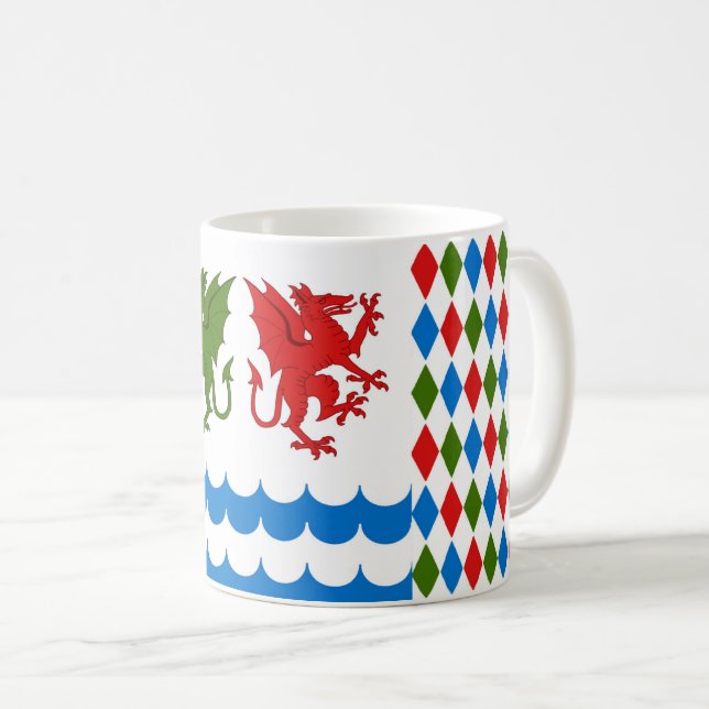 Mug Insigne de populace du comté de Dragons Bay (Devant droit)
