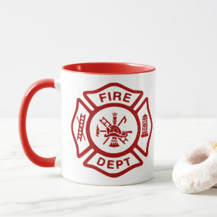 Mug Insigne du service d'incendie avec couleurs person