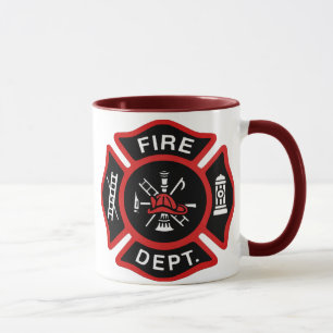 Mug Insigne du service d'incendie Rouge