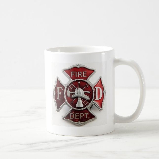 Mug insignes de département du feu de "émail" (Droite)