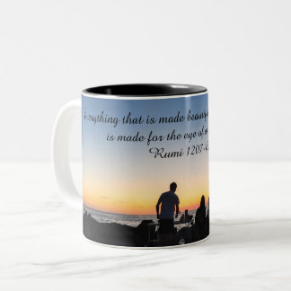 Mug inspirant avec le coucher du soleil et Citatio