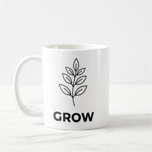Mug Inspiration minimaliste de Plante "croissance"
