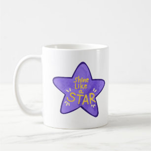 Mug Inspiration Positive Charming Bold Purple Star