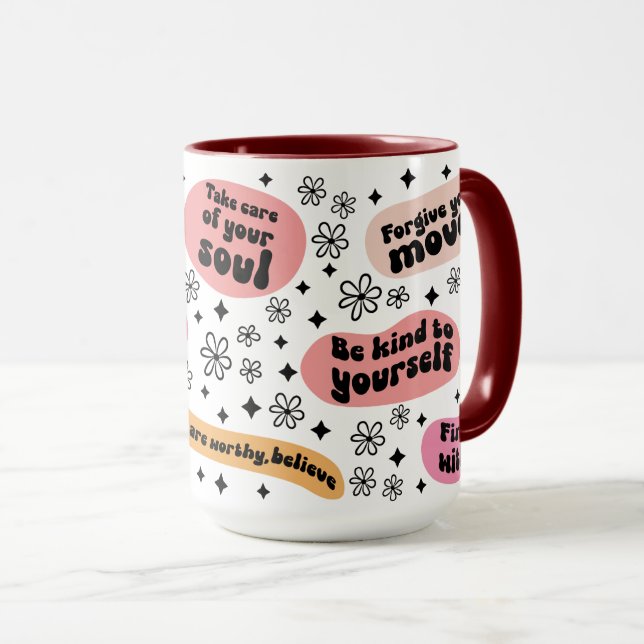 Mug Inspiration pour la santé mentale (Devant droit)
