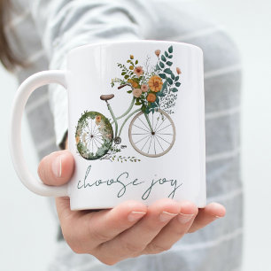 Mug Inspirational Watercolor Bicycle Choisissez Joy Ci