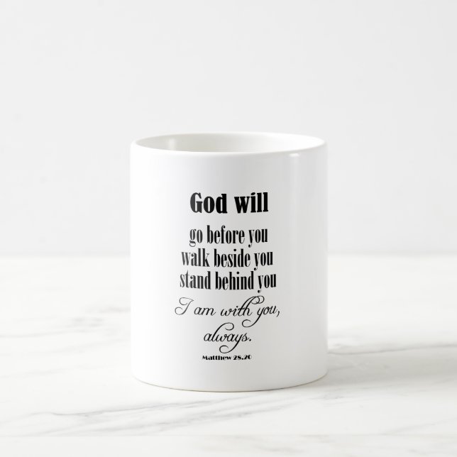 Mug Inspirationnal God Will Quota avec Bible Verset (Centre)