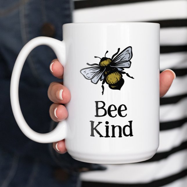 Mug Inspirationnel (Bee Happy! A cheerful mug for bee lovers.)