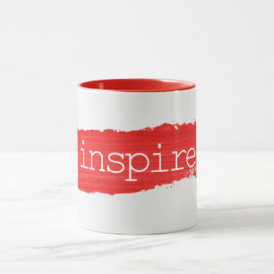 Mug INSPIRE Le Texte Sur La Musique De Peinture Rouge