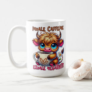 Mug Inspirez la caféine, expirez la négativité