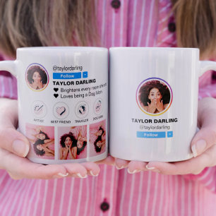 Mug Instagram profil de médias sociaux Grille photo