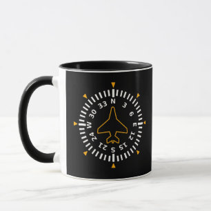 Mug Instrument de vol Compteur d'aéronef