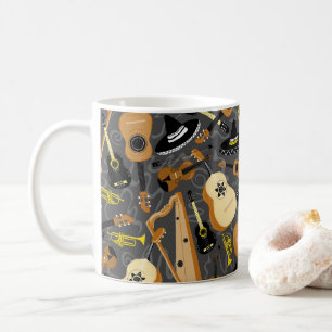 Mug Instruments de dessin animé Mariachi Band
