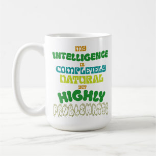 Mug Intelligence Naturelle Amusante Typographie Vintag