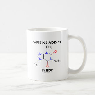 Mug Intérieur d'intoxiqué de caféine (molécule de