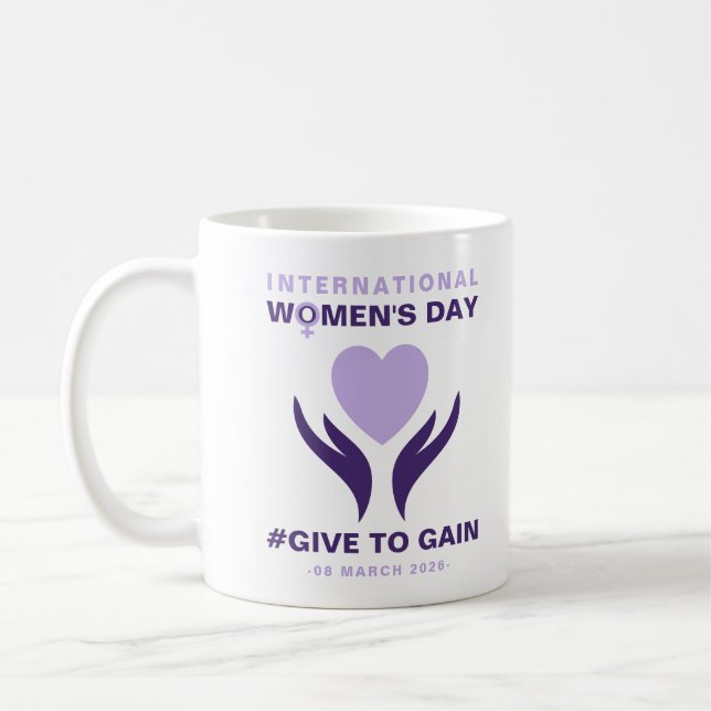 Mug International Women's Day Give To Gain 2026 (Gauche)
