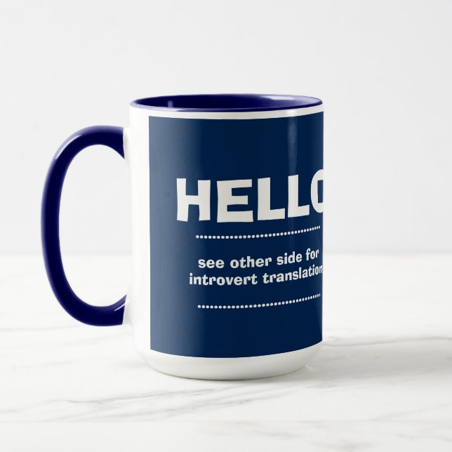 Mug Introduire petit discours anti-social solitaire IN (Gauche)