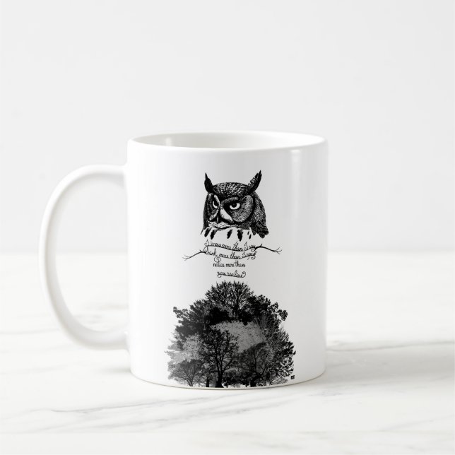 Mug Introvert Empath Owl sagesse illustré citation d'e (Gauche)