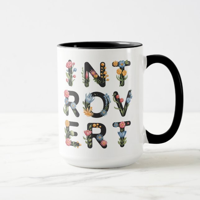 Mug Introvertir la boue florale (Droite)