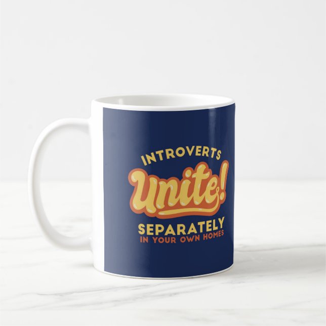 Mug Introverversions Unite Funny Introvertir Quote (Gauche)