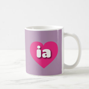 Mug Iowa coeur rose chaud - J'aime ia