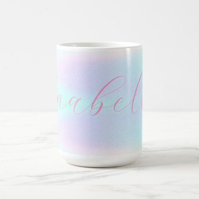 Mug Iridescente Holographique Pastel Gradient Nom pers (Centre)