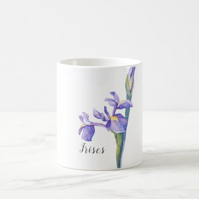 Mug Iris Aquarelle Florale (Centre)