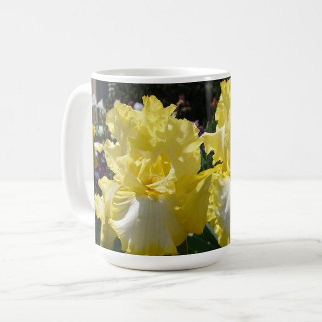 Mug Iris Iris Iris Lourds Fleurs florales (Devant gauche)