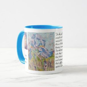 Mug Iris sur collage / artiste Larry Lerew