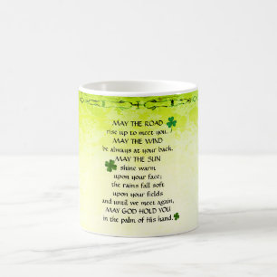 Mug Irish Blessing, que la route se lève pour vous ren