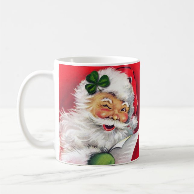 Mug Irish Père Noël, Irish Christmas, Ireland Mug, (Gauche)