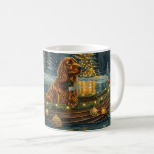 Mug Irish Red Setter Christmas Festive Voyage