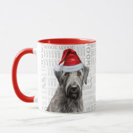 Mug Irish Wolfhound Santa Dog Woof Background
