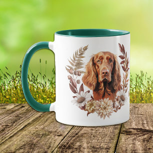 Mug Irlandais Setter Dog Automne Wreath