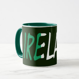 Mug Irlande écrasée sur le drapeau irlandais